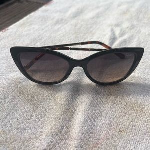 Cat eye style sunglasses gently used with black rim and black lenses